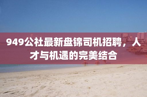 949公社最新盘锦司机招聘，人才与机遇的完美结合