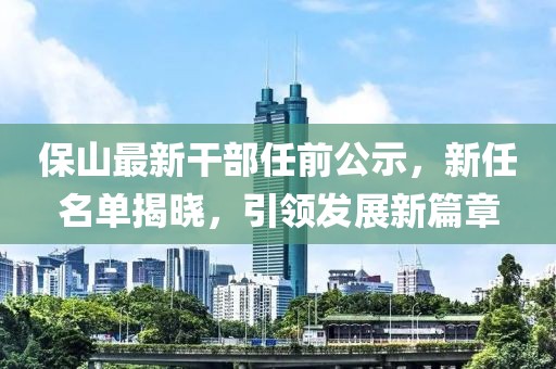 保山最新干部任前公示，新任名单揭晓，引领发展新篇章