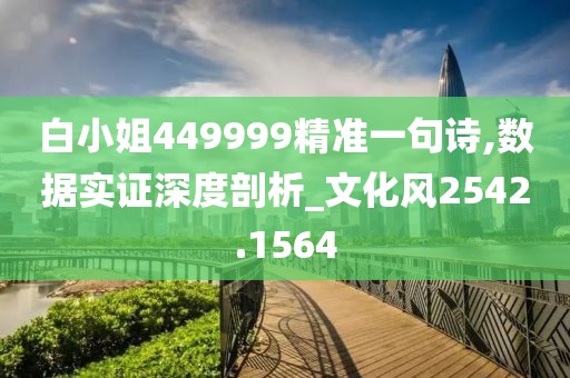 白小姐449999精准一句诗,数据实证深度剖析_文化风2542.1564