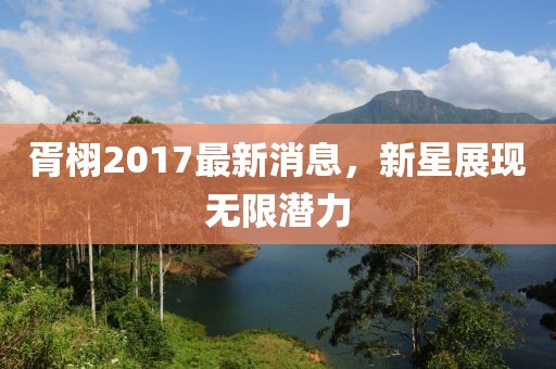 胥栩2017最新消息，新星展现无限潜力