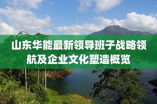 山东华能最新领导班子战略领航及企业文化塑造概览