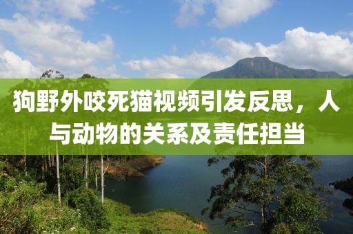 狗野外咬死猫视频引发反思，人与动物的关系及责任担当