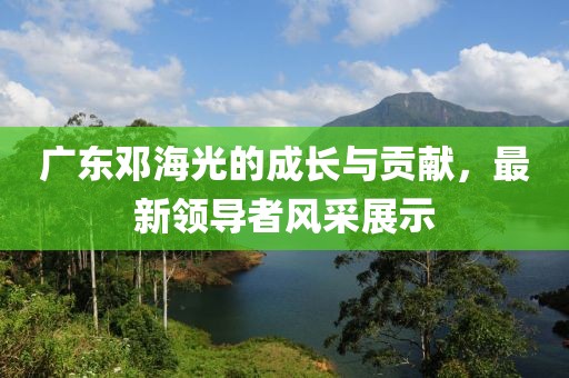 广东邓海光的成长与贡献，最新领导者风采展示