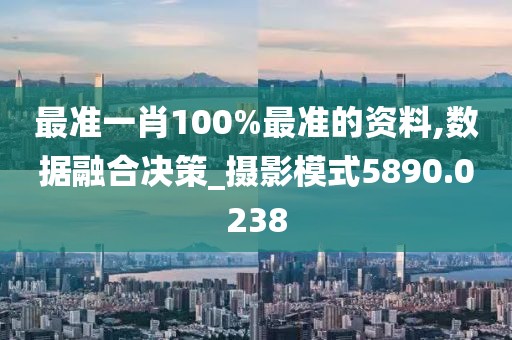 最准一肖100%最准的资料,数据融合决策_摄影模式5890.0238