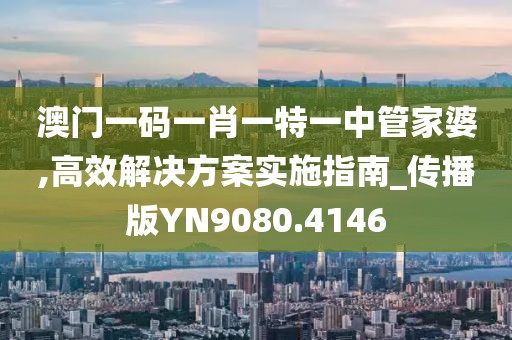 澳门一码一肖一特一中管家婆,高效解决方案实施指南_传播版YN9080.4146