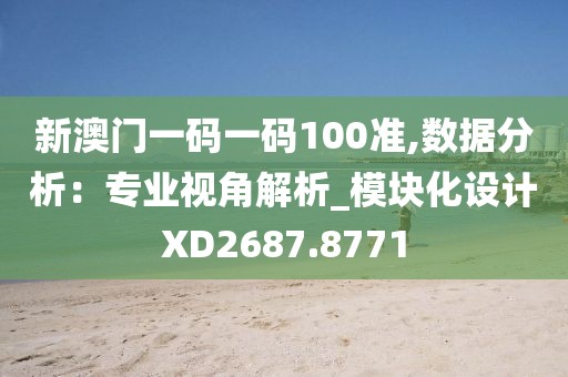 新澳门一码一码100准,数据分析：专业视角解析_模块化设计XD2687.8771