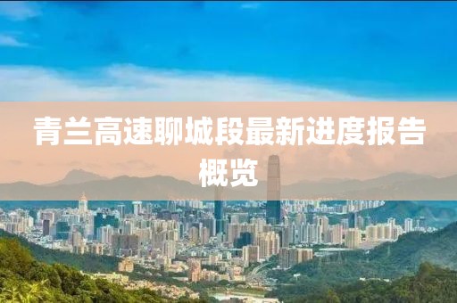 青兰高速聊城段最新进度报告概览