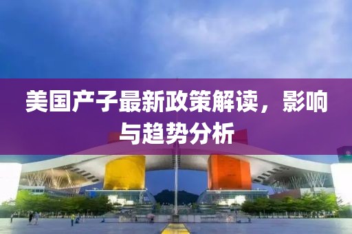 美国产子最新政策解读，影响与趋势分析