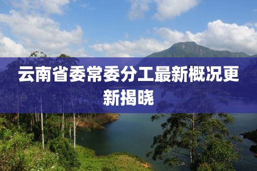 云南省委常委分工最新概况更新揭晓