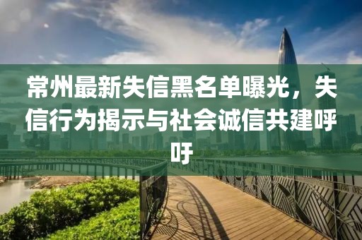 常州最新失信黑名单曝光，失信行为揭示与社会诚信共建呼吁