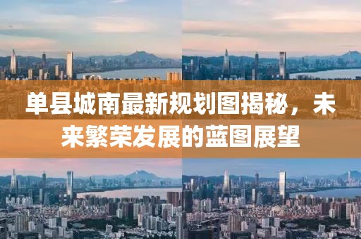 单县城南最新规划图揭秘，未来繁荣发展的蓝图展望