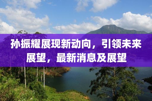 孙振耀展现新动向，引领未来展望，最新消息及展望