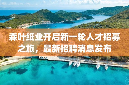 森叶纸业开启新一轮人才招募之旅，最新招聘消息发布