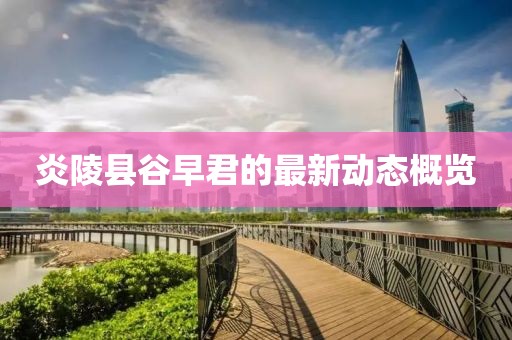 炎陵县谷早君的最新动态概览