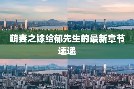 萌妻之嫁给郁先生的最新章节速递