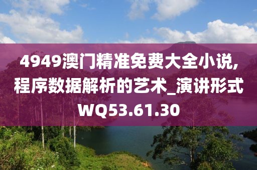 4949澳门精准免费大全小说,程序数据解析的艺术_演讲形式WQ53.61.30