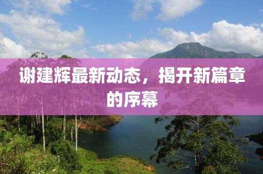 谢建辉最新动态，揭开新篇章的序幕