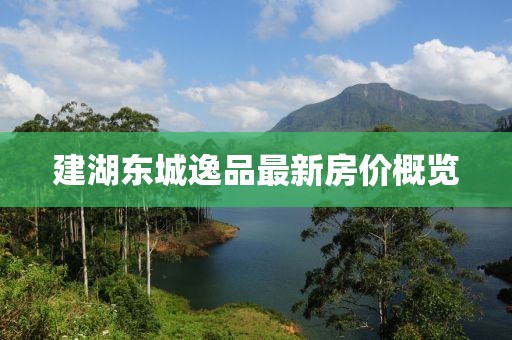 建湖东城逸品最新房价概览