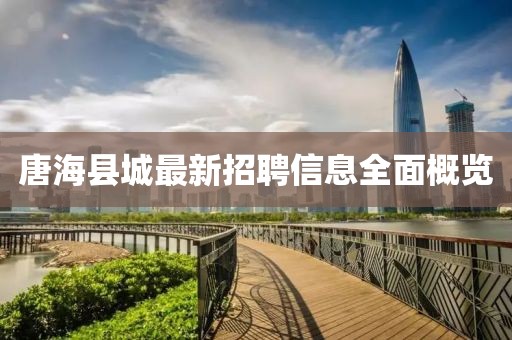唐海县城最新招聘信息全面概览