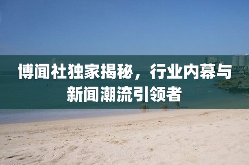 博闻社独家揭秘，行业内幕与新闻潮流引领者