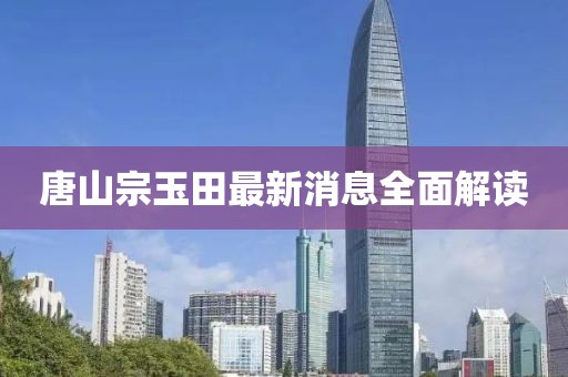 唐山宗玉田最新消息全面解读