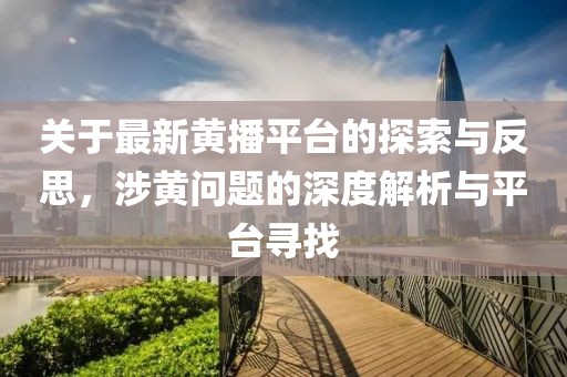 关于最新黄播平台的探索与反思，涉黄问题的深度解析与平台寻找