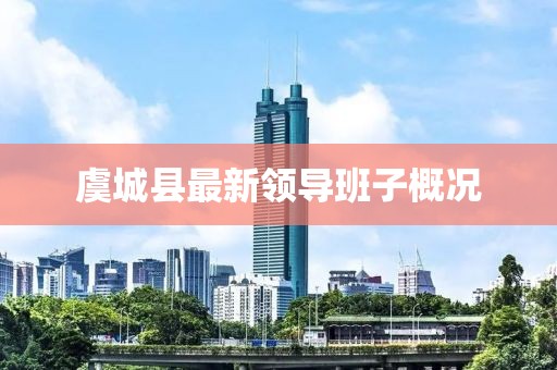 虞城县最新领导班子概况