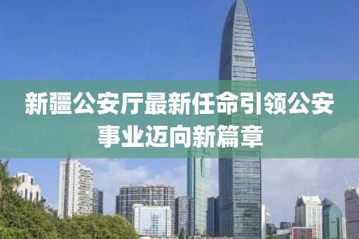 新疆公安厅最新任命引领公安事业迈向新篇章
