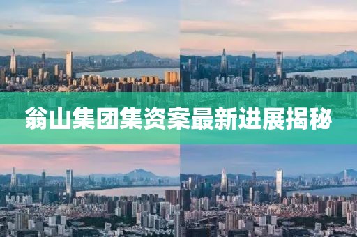 翁山集团集资案最新进展揭秘