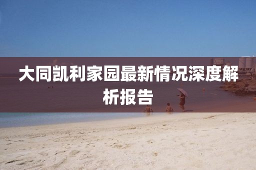 大同凯利家园最新情况深度解析报告