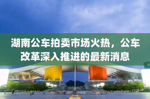 湖南公车拍卖市场火热，公车改革深入推进的最新消息