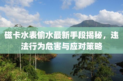 磁卡水表偷水最新手段揭秘，违法行为危害与应对策略