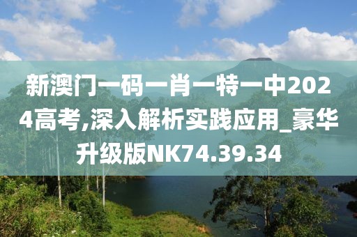 新澳门一码一肖一特一中2024高考,深入解析实践应用_豪华升级版NK74.39.34
