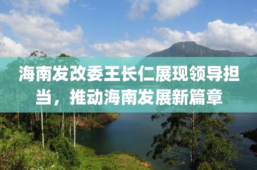 海南发改委王长仁展现领导担当，推动海南发展新篇章