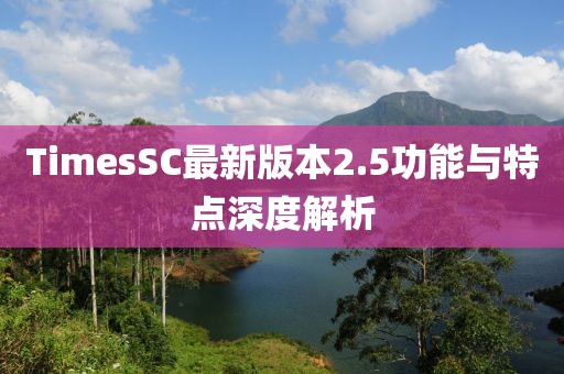 TimesSC最新版本2.5功能与特点深度解析