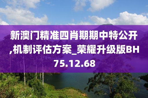 新澳门精准四肖期期中特公开,机制评估方案_荣耀升级版BH75.12.68