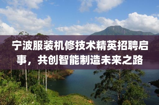 宁波服装机修技术精英招聘启事，共创智能制造未来之路
