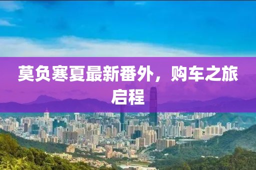 莫负寒夏最新番外，购车之旅启程