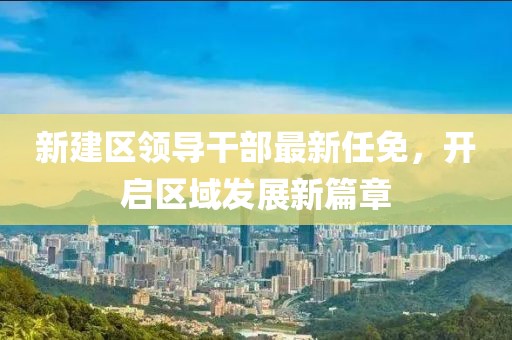 新建区领导干部最新任免，开启区域发展新篇章