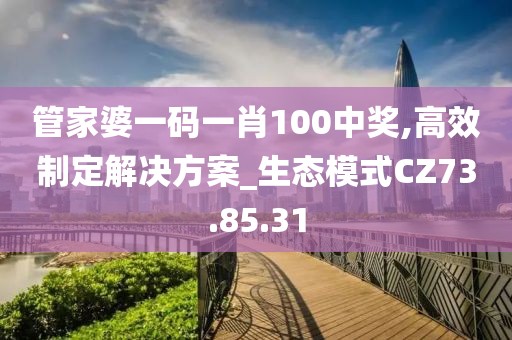 管家婆一码一肖100中奖,高效制定解决方案_生态模式CZ73.85.31