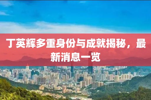 丁英辉多重身份与成就揭秘，最新消息一览