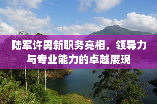 陆军许勇新职务亮相，领导力与专业能力的卓越展现
