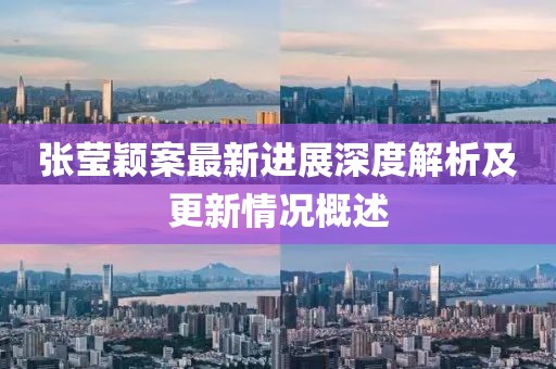 张莹颖案最新进展深度解析及更新情况概述