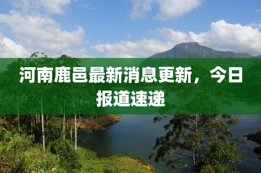 河南鹿邑最新消息更新，今日报道速递