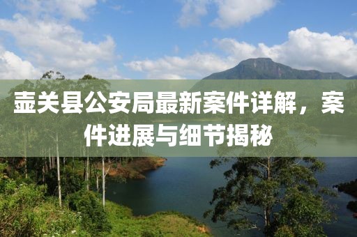 壶关县公安局最新案件详解，案件进展与细节揭秘