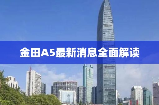 金田A5最新消息全面解读