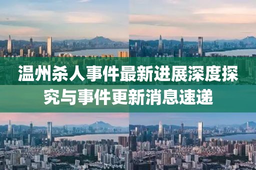 温州杀人事件最新进展深度探究与事件更新消息速递