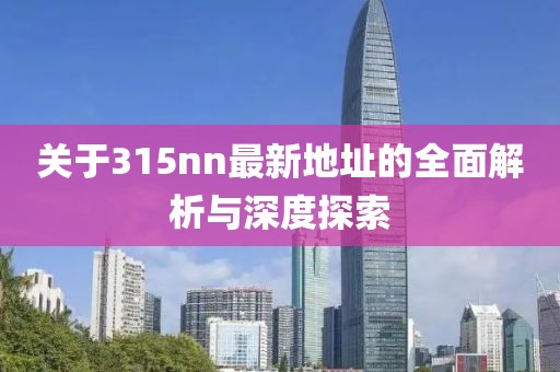 关于315nn最新地址的全面解析与深度探索