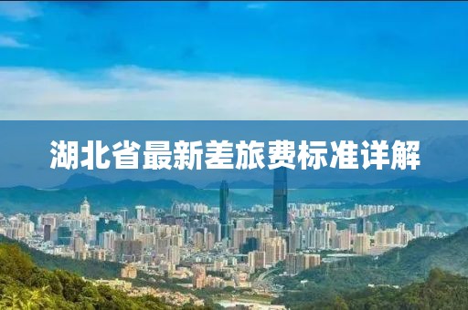 湖北省最新差旅费标准详解