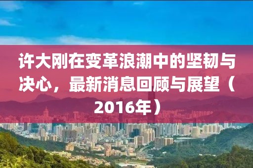 许大刚在变革浪潮中的坚韧与决心，最新消息回顾与展望（2016年）